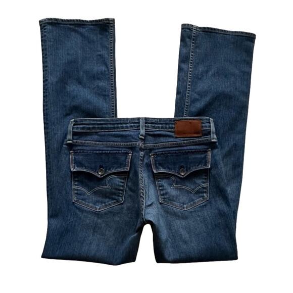 Big Star Jeans Low Rise Remy Flap Pocket Embroidered Bootcut Stretch Size 30L - Picture 4 of 12